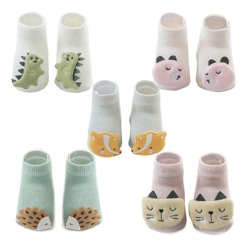 Calcetines De Algodón Para Recién Nacidos, Animales De Dibuj