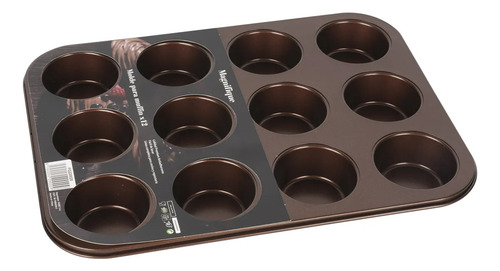 Molde Para Muffin 12 Espacios Cupcakes Placa Teflon Chocolate