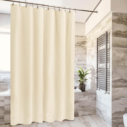 Forro Cortina De Baño Beige Pvc 183 X 183