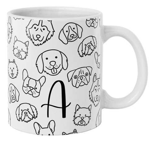 Taza Inicial Caritas Con Letra Inicial Personalizada 325 Mi