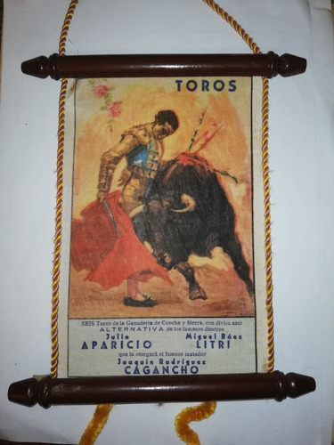 Afiche Antiguo En Tela Torero España 