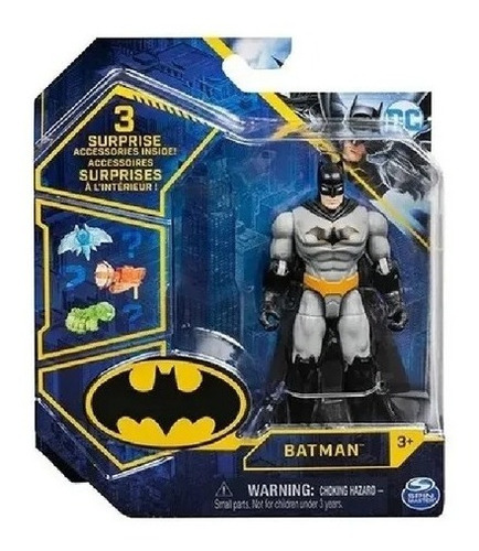 Muñeco Articulado Batman De 10 Cm +  3 Accesorios