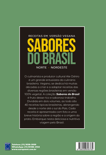 Sabores Do Brasil - Receitas Em Versao Vegana (colecao 2 Livros), De Oshiro, Ale. Editorial Europa, Capa Mole, Edição 1 Em Português, 2024