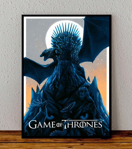 Cuadro 33x48 Poster Enmarcado Game Of Thrones Serie Hbo 02