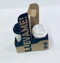 Comprar Portavasos Carton P\u002F2 Vasos C\u002Fmanija Cafe Take Away X 100 U.