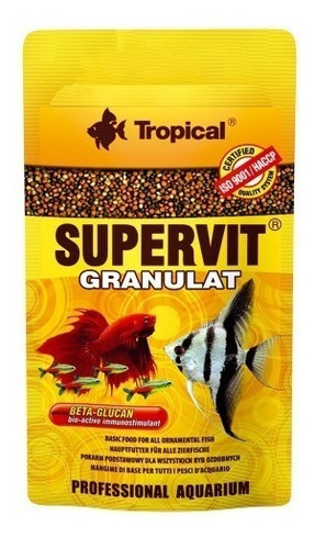 Ração Tropical Supervit Granulat 10g Para Peixes Ornamentais