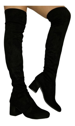 Imagen 6 de 10 de Botas Bucanera Elastizada Gamuza 933 Taco Bajo 6 Cm Invierno