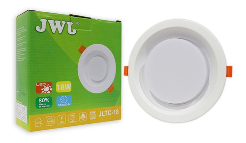 Plafón Led De 18w Spot Para Empotrar Luz Blanca 30pz Jwj Color Blanco