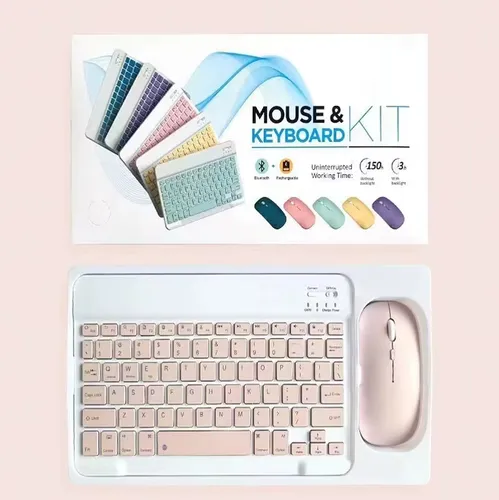 Combo De Teclado Y Mouse Inalambrico Bt + Obsequio Pad Mouse