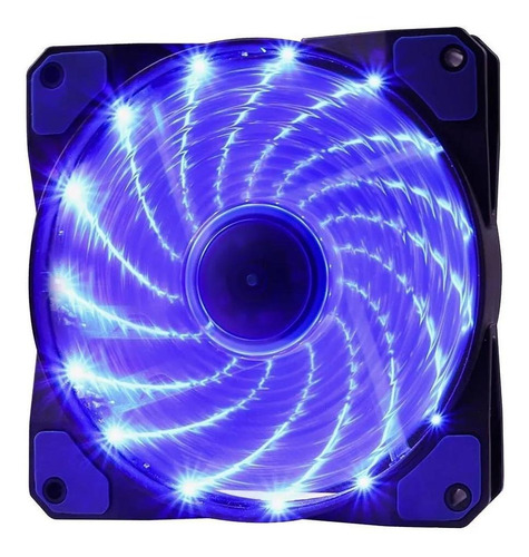 Cooler Rgb 120mm 15 Leds Azul Pc Gamer Fan Gabinete Gaming
