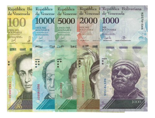 Packs De Billetes De Bolívar Fuerte De Venezuela Unc