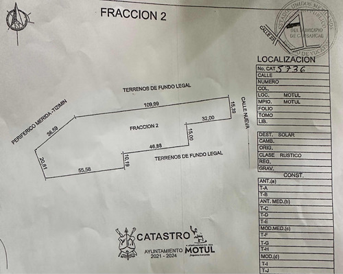 Terreno ( Propiedad ) En Motul Pueblo Mágico