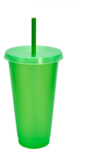 Vaso Fiesta Con Popote Y Tapa