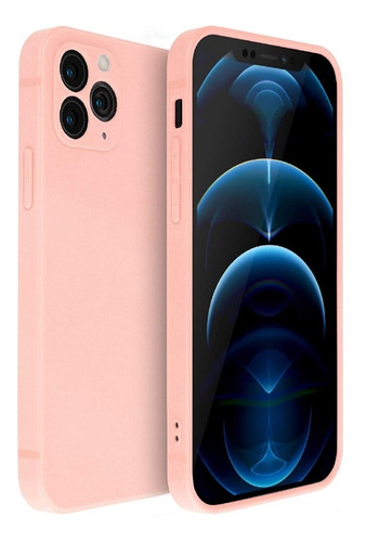 Protector Silicone Case Para iPhone 12 Pro Con Cubre Camara