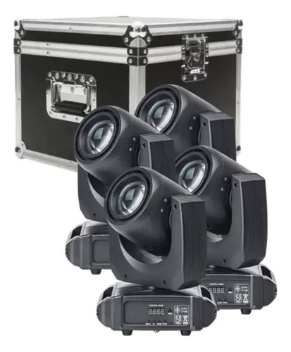 4 Moving Head Beam 120w Rgbw C/prisma Dj Iluminação + Case