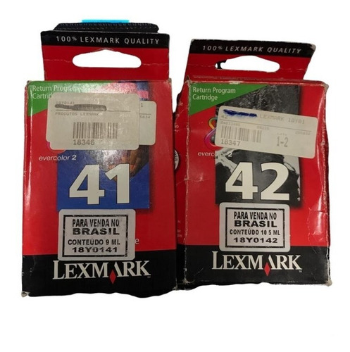 Kit Cartucho Lexmark 41/42 Black/colorido