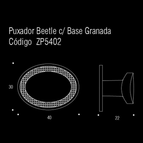 Kit 15 Puxador Beetle Com Base Gold Zen