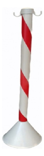 Pedestal Para Cadena Blanco/rojo - Seguridad Vial