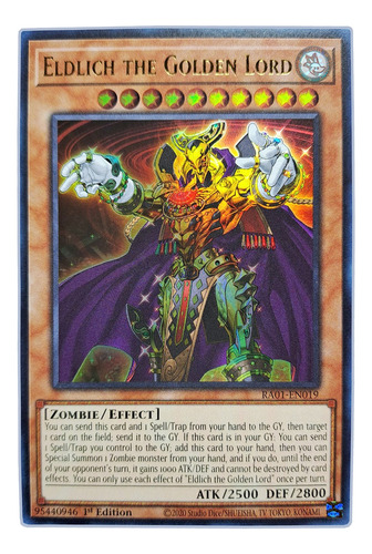 Yugi-oh! Eldlich The Golden Lord Ra01-en019 Ultra