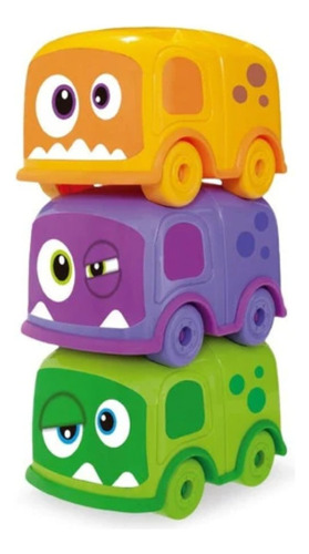 Ludi Club Monster Bus Trio Vehiculos Apilables Usual Ik Color Multicolor