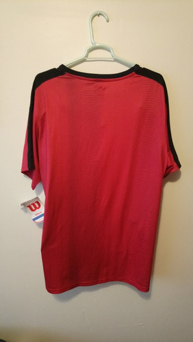Playera Wilson Deportiva Manga Corta Color Rojo Gym Acuática (Usado)