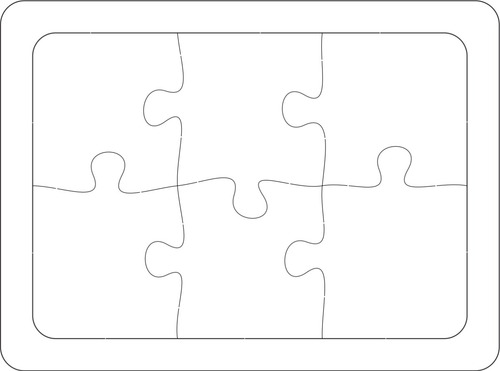 Kit 10 Quebra Cabeça 10,5 X 7,4 Cm 6 Peças Para Sublimação