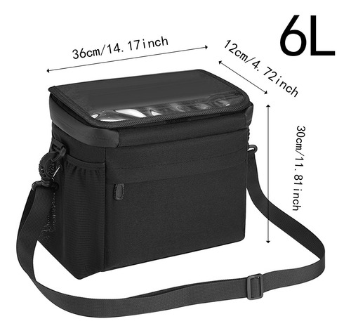 Bolsa Para Guidão De Bicicleta Com Isolamento Frontal,