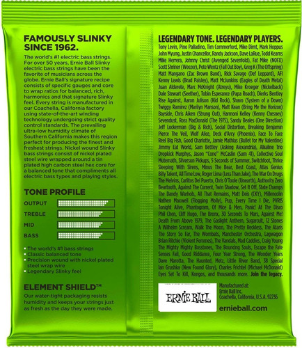 Encordado Ernie Ball 2836 Ernie Bass 5-strings Slinky