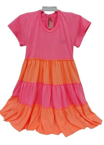 Vestido Luxo Infantil Menina Neon Verão Lessa Kids Ref. 8050