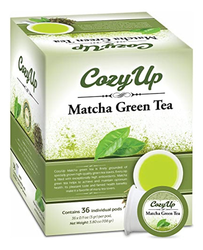 Cozyup Cápsulas De Té Verde Matcha Compatibles Con Cafeteras