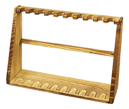 Soporte De Con 10 Agujeros, Base De Madera, Mini Soporte