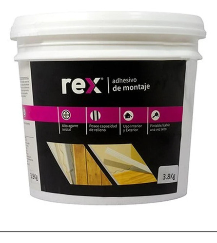 Adhesivo De Montaje 3.8kg. Rex