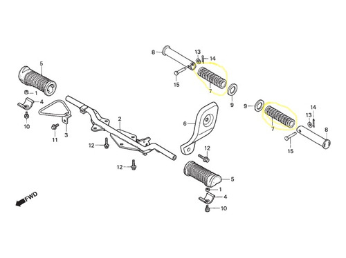 Goma Posapie Trasero Honda Cg150 Titan 04-08 / 50710-405-000