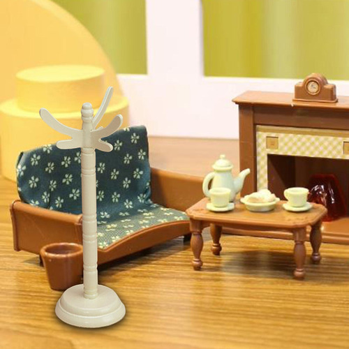 1:12 Perchero De Ropa En Miniatura Ornamento Accesorios De