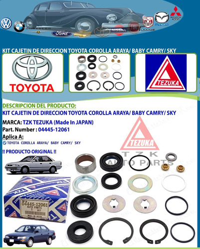 Kit Cajetin De Direccion Toyota Corolla Araya Baby Camry Sky