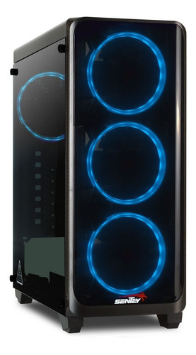 Imagen 7 de 9 de Gabinete Pc Gamer Sentey K20 + 4 X Fan Rgb Vidrio Templado