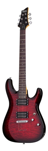 Guitarra eléctrica Schecter C-6 Plus de tilo see-thru cherry burst con diapasón de palo de rosa