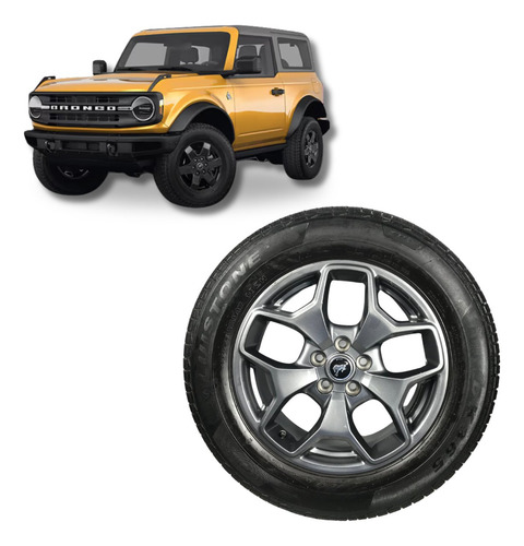 Roda C/pneu 225/65 Aro17 Ford Bronco 2022 23 2024 C/detalhe