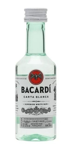 Pack De 12 Ron Bacardi Carta Blanca Mini 50 Ml