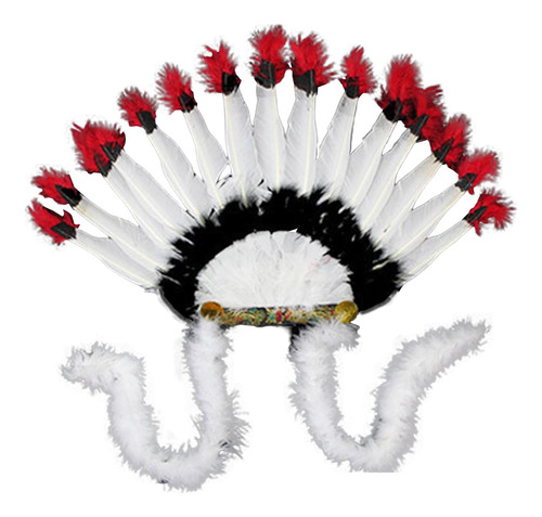 Tocado De Plumas Sombrero Indio Para Disfraz De Carnaval