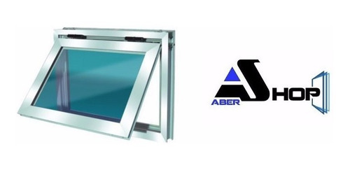 Brazo Empuje Aluminio 50x50 Vidrio Entero Abershop