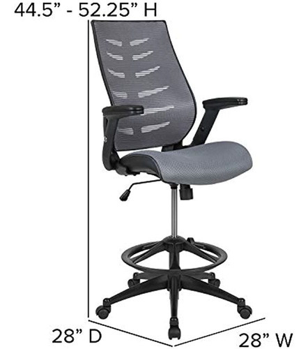 Flash Furniture Silla De Dibujo Ergonomica Con Respaldo Alt