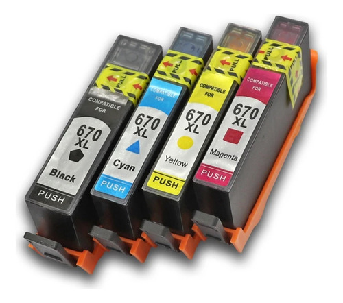 Pack Cartuchos Compatibles Hp 670xl 3525/4615