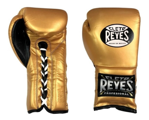 Guantes Cleto Reyes Con Agujeta Dorados 16 Oz.