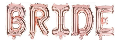 Globos De Letras Color Rosa- 5 Unidades. Marca  