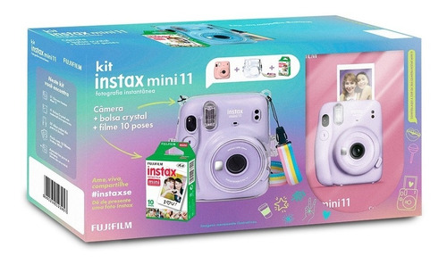 Kit Câmera Instantânea Instax Mini 11 + Case + 10 Filme