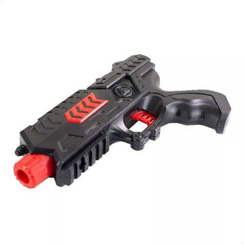 Brinquedo Revolver Similar a Nerf Arma Lançador C/ 3 Dardos