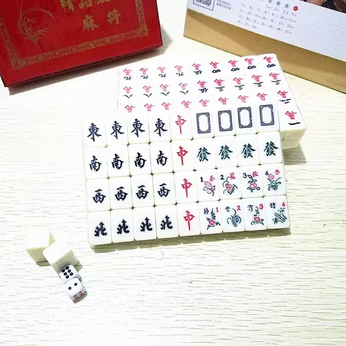 Compre Mini tabuleiro de jogo 144 telhas viagem mahjong brinquedo