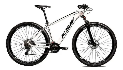 Bicicleta Alumínio Aro 29 Ksw 24v Freio Disco Xlt Cor Branco Tamanho Do Quadro 19