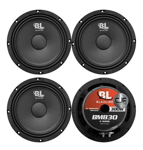 4 Parlante Woofer Medio Blauline 830 8 PuLG 4 Ohm 300w A Cjf